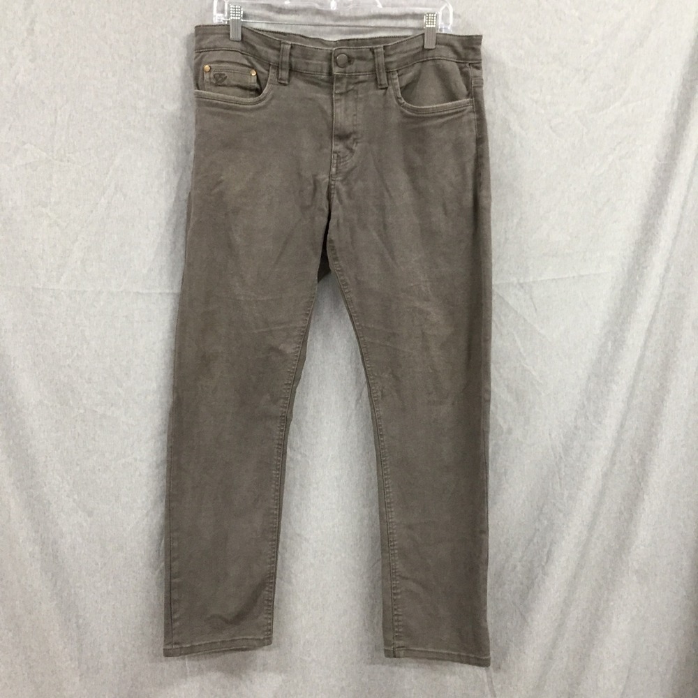 English Laundry Mens 32x30 Brown Straight Leg 5-Pocket Stretch Pants 1365289